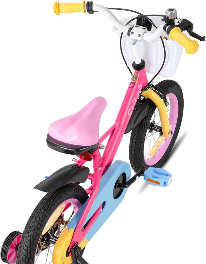 STITCH Macaron 12/14/16/18 Zoll Kinderfahrrad für 2-9 jährige Mädchen &amp; Jungen, 12/14/16/18 Zoll Mäd