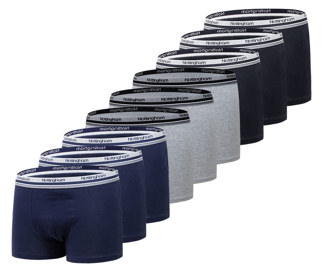 Nottingham Herren Slips/Boxershorts Unterwäsche Stretch-Baumwolle XL Boxershorts 9er Pack Mehrfarbig