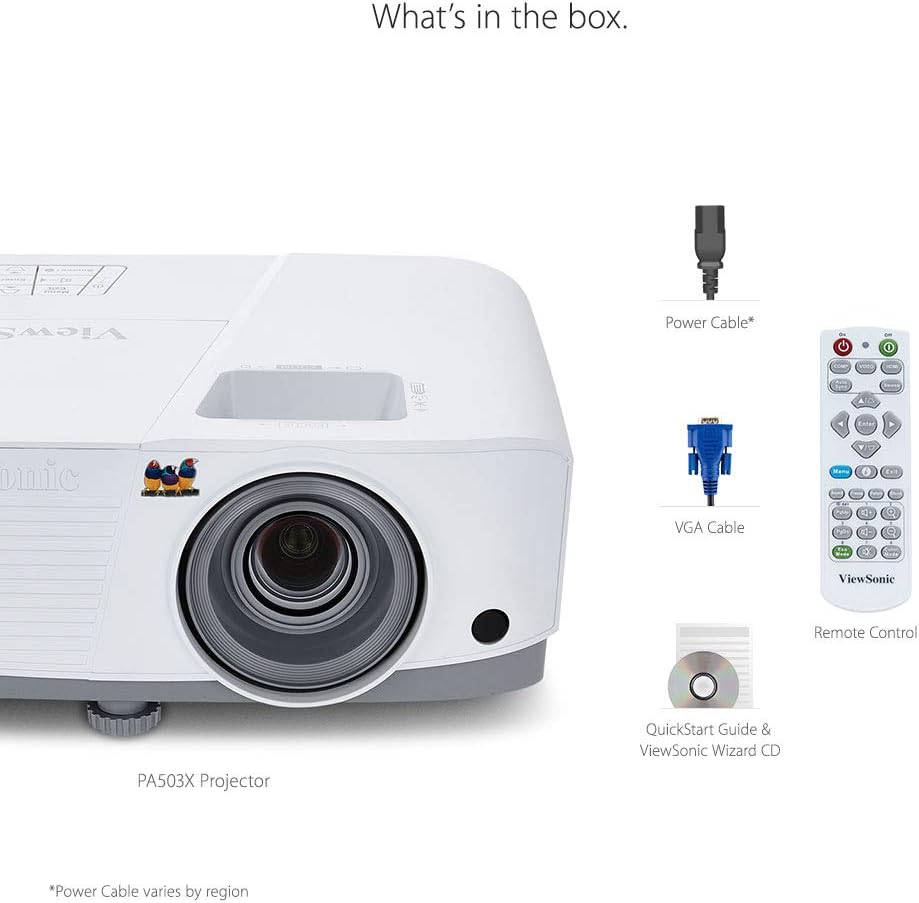 Viewsonic PA503X DLP Beamer (XGA, 3.600 ANSI Lumen, HDMI,2 Watt Lautsprecher,1.1x optischer Zoom) we