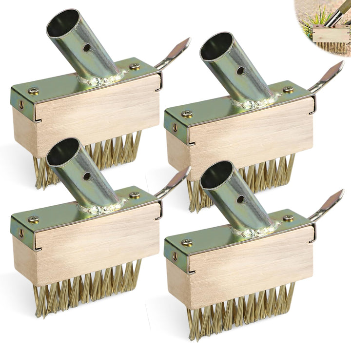 4 Stück Unkraut Fugenbürste: Fugenbesen mit Haken, Fugenbürste, Unkrautbürste, Unkraut Fugenbürste,