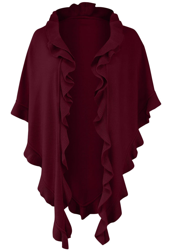 Poncho Cape Trachtentuch Umhang Stola Schultertuch Trachten-Tuch Damen Strickponcho Tracht Strick Tr