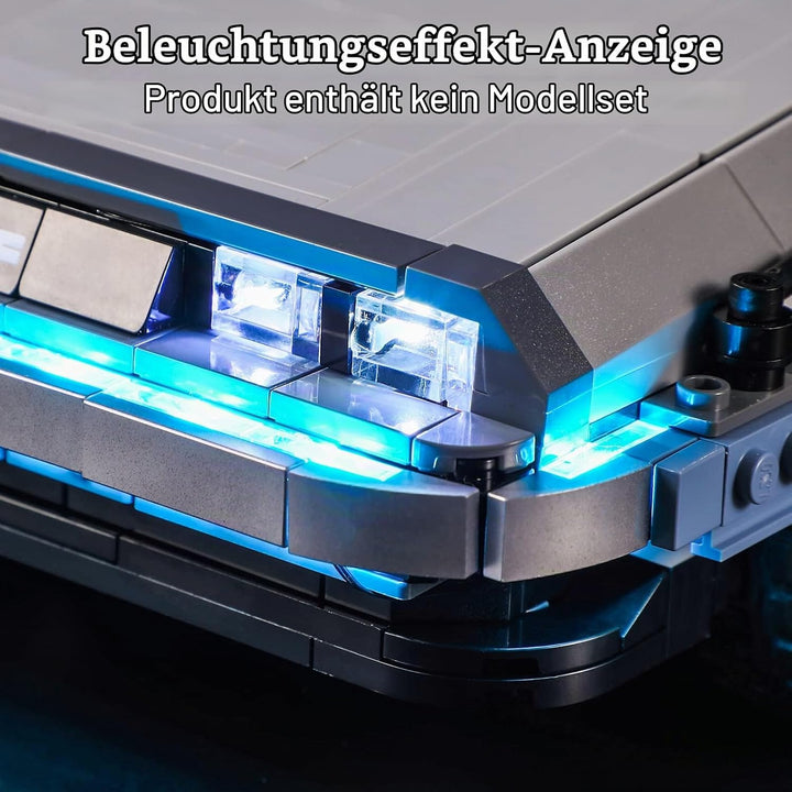 GEAMENT LED Licht-Set Kompatibel mit Lego Back to The Future - Beleuchtungsset für Creator 10300 Bau