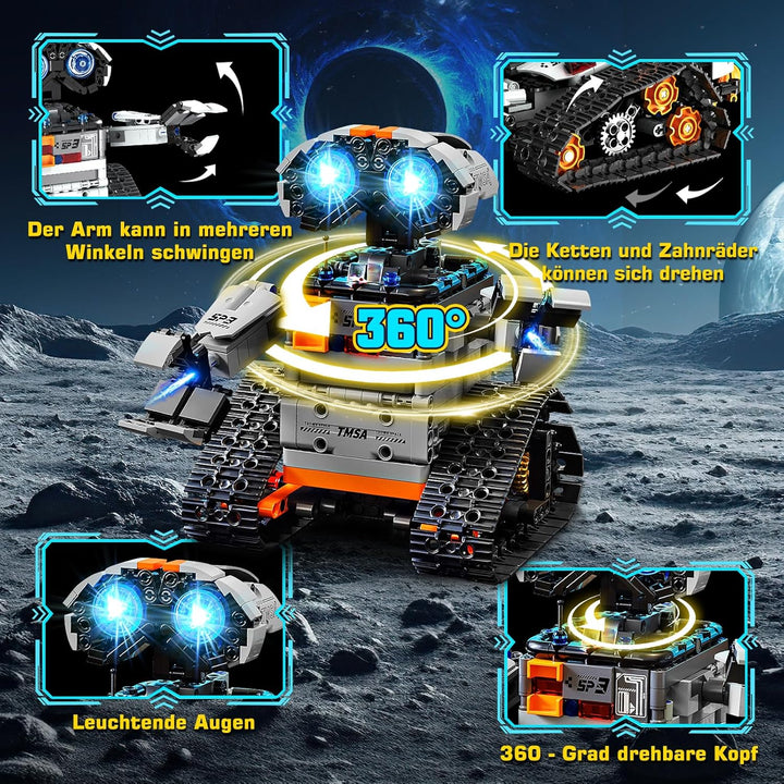 Technik Roboter Kinder, 5-in-1 Ferngesteuerte Robot Programmierbarer mit App & Fernsteuerung, Techni