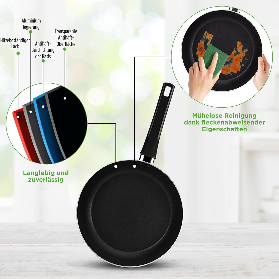 NutriChef Topf und Pfannenset, 13 Teilig- Kochgeschirr Set, Cookware Set- mit durchsichtigen Deckeln