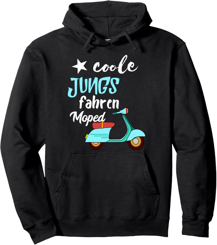 Mofa Zweitakt Scooter Roller Coole Jungs Fahren Moped Fahrer Pullover Hoodie