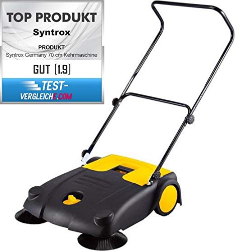 Syntrox Germany 70 cm Kehrmaschine mit 2 Kehrbürsten