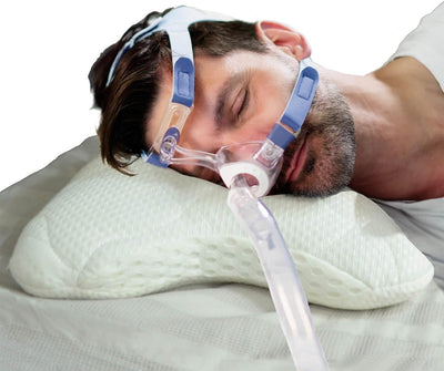 Traumreiter CPAP Kissen für Seitenschläfer - Schlafapnoe Kopfkissen mit Memory Foam 2 Härtegrade, ge