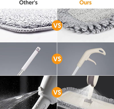 Sprühwischer Bodenwischer Wischer mit Sprühfunktion, MEXERRIS Spray Mop 360 Grad Rotierender Wischmo