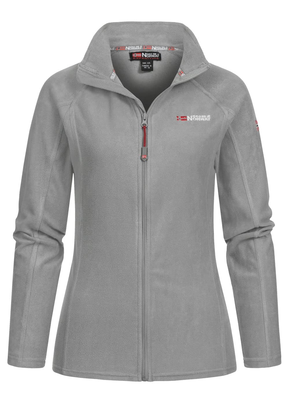 Tug Geographical Norways Damen Fleece XL Hellgrau, XL Hellgrau