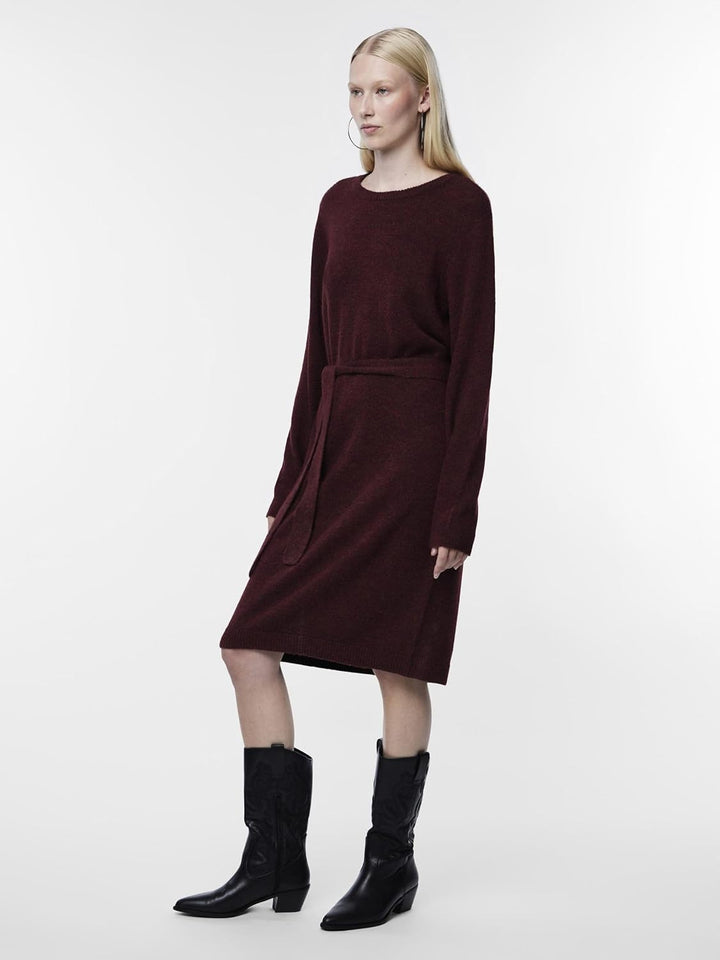 PIECES Female Strickkleid PCJULIANA XS Tawny Port, XS Tawny Port