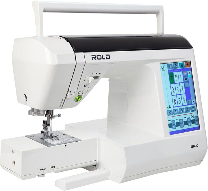 ROLD S900 Computer Nähmaschine mit Touchscreen Display | 180 Nähstiche | 8 Knopflöcher | automatisch
