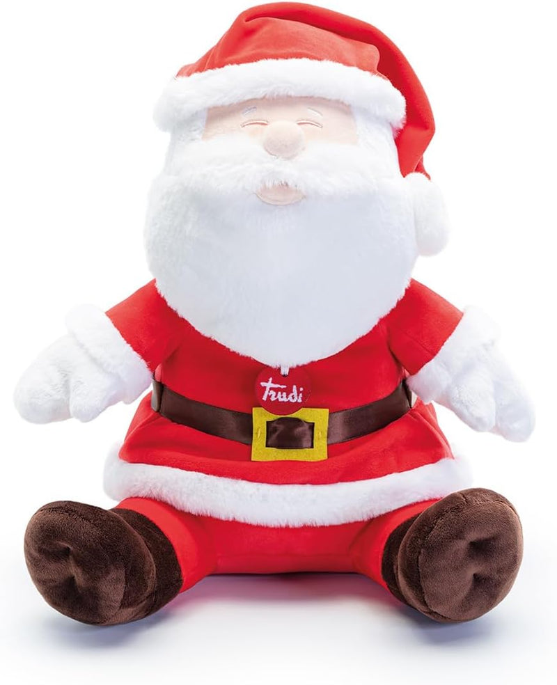 Trudi Weinachtsmann sitzt Santa Claus Puppe Plüsch. Stuffed Doll Sankt Nikolaus Geschenk | 28x32x25c