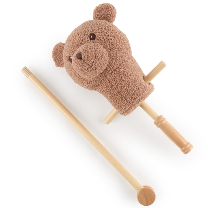 Bieco Steckenpferd Kinder Bär Mika | Hobby Horse Pferde | Steckenpferd Rollen | Steckentier Holz Pfe