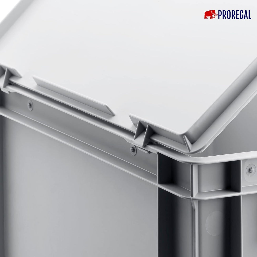 PROREGAL SuperSparSet 10x Scharnierdeckel für Eurobehälter | HxBxT 2,7x20x30cm HxBxT 2,7x20x30cm (10
