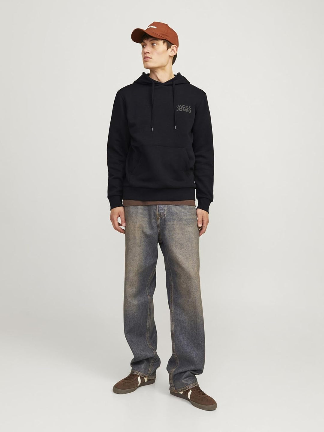 Jack & Jones Herren Jjelogo Blocking Sweat Hood Noos Kapuzenpullover Schwarz S Kapuzenpullover, Schw