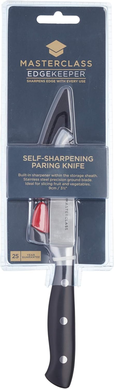 MasterClass Gemüsemesser, Edgekeeper Edelstahl selbstschärfendes Gemüsemesser klein, 9cm (3 1/2"), M