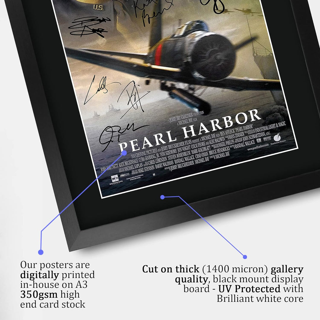 HWC Trading FR A3 Pearl Harbor Ben Affleck Geschenke gedrucktes Poster signiert Autogramm Bild für F