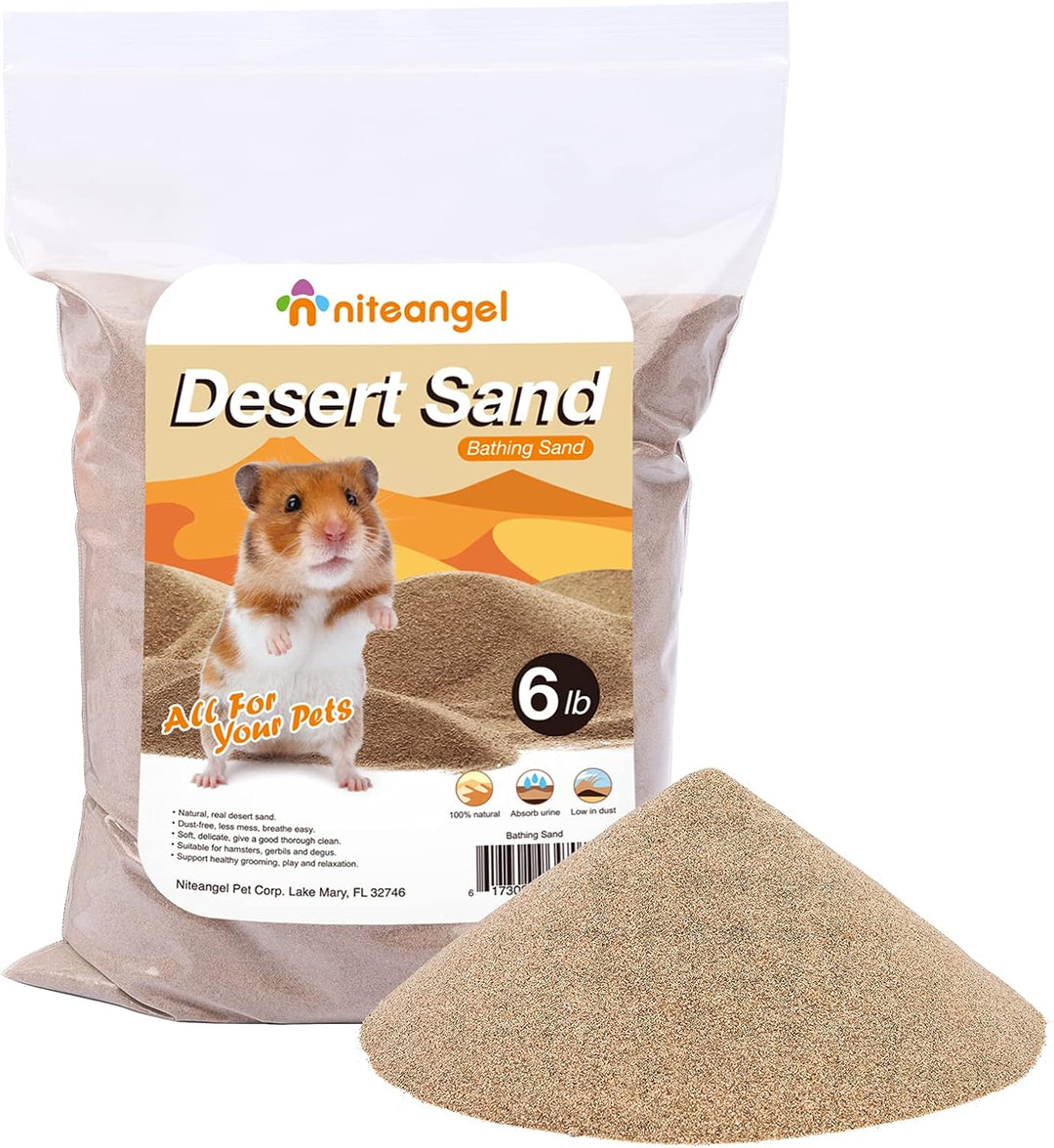 Niteangel Hamster Wüstenbad Sand | Staubfreier Badesand oder Streusand für Hamster, Chinchillas, Ger
