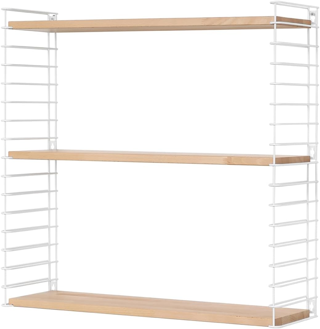 Tomado Zeitloses und modulares Wandregal, holz, Wood/White, 70x21x68 cm, Wood/White