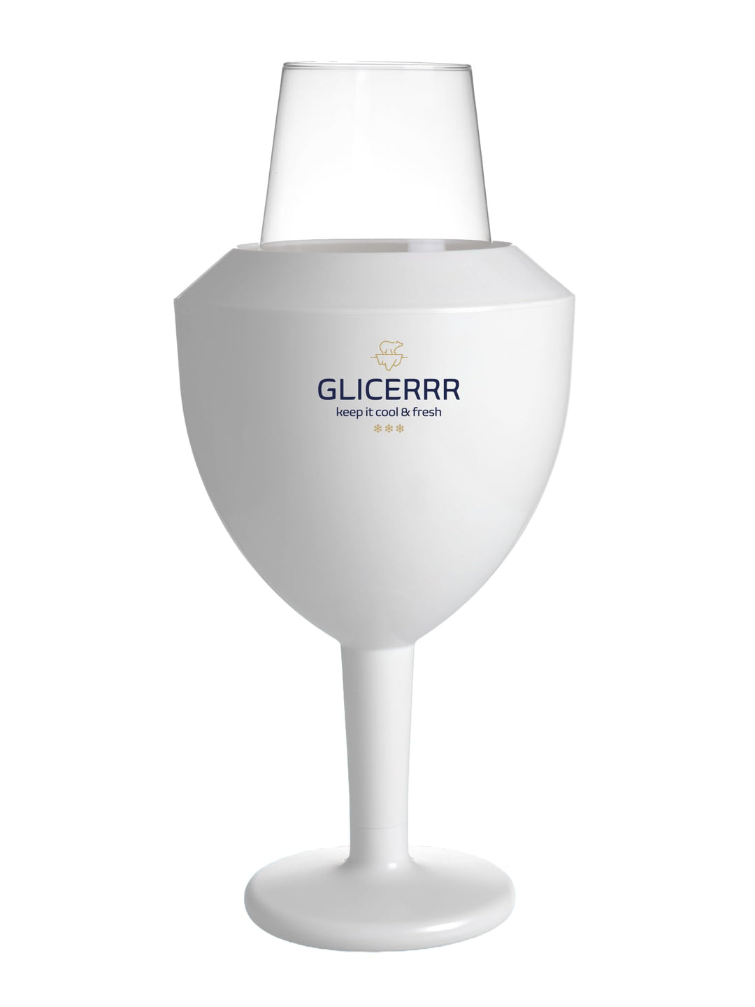 Weinglas Kühler und Halter Set + Glas (S)