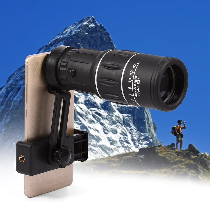Diyeeni HD Handy Kamera Lens 16X52 Monocular Telescope, Einstellbarer Teleobjektiv Zoom Wasserdicht,