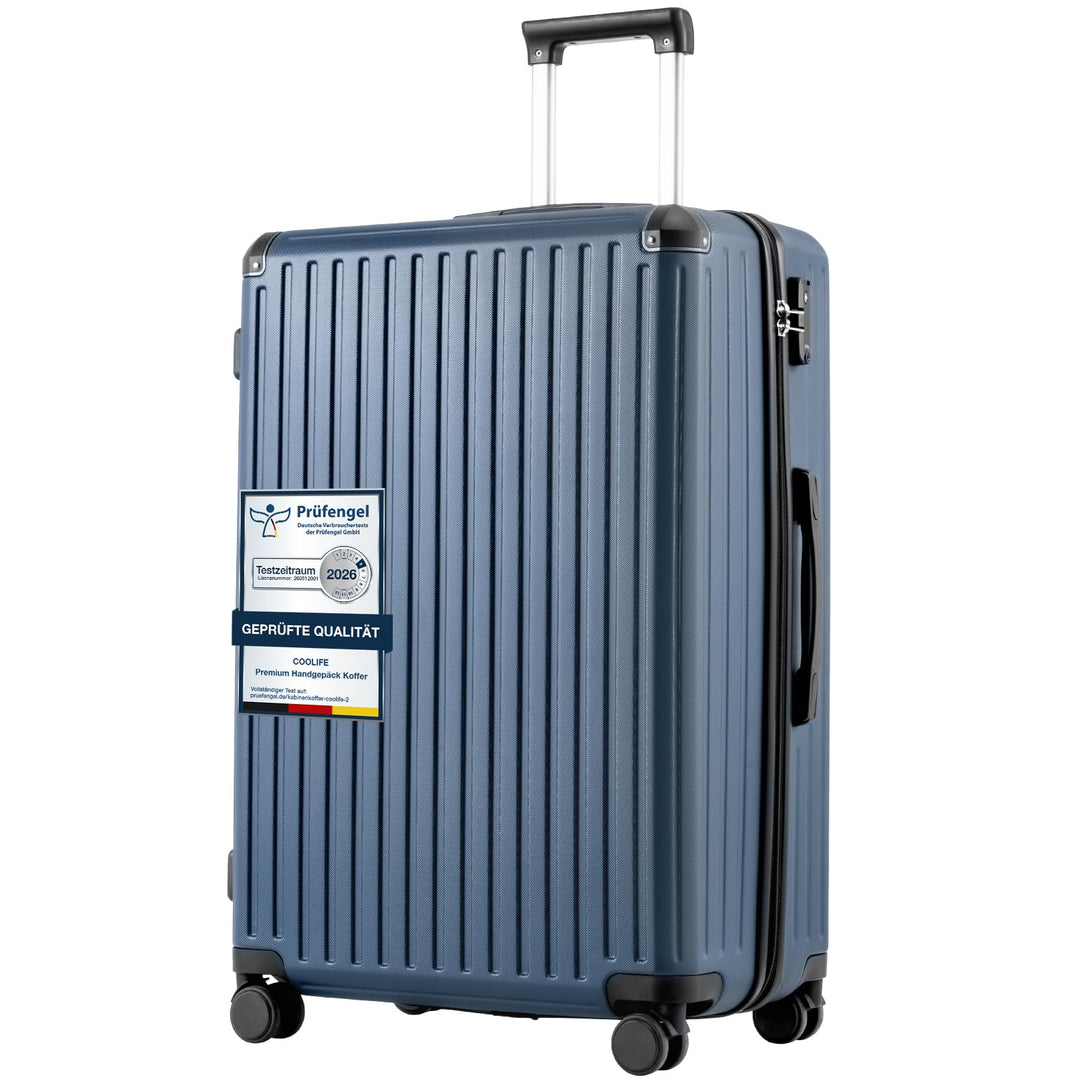 COOLIFE Koffer Trolley-Koffer Hartschalen-Koffer Rollkoffer Reisekoffervon ABS-Material mit TSA-Schl