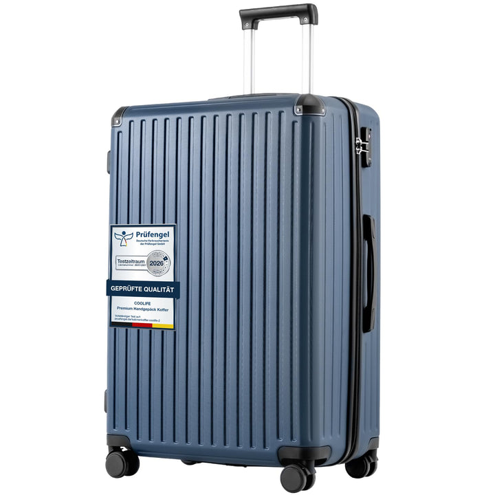 COOLIFE Koffer Trolley-Koffer Hartschalen-Koffer Rollkoffer Reisekoffervon ABS-Material mit TSA-Schl
