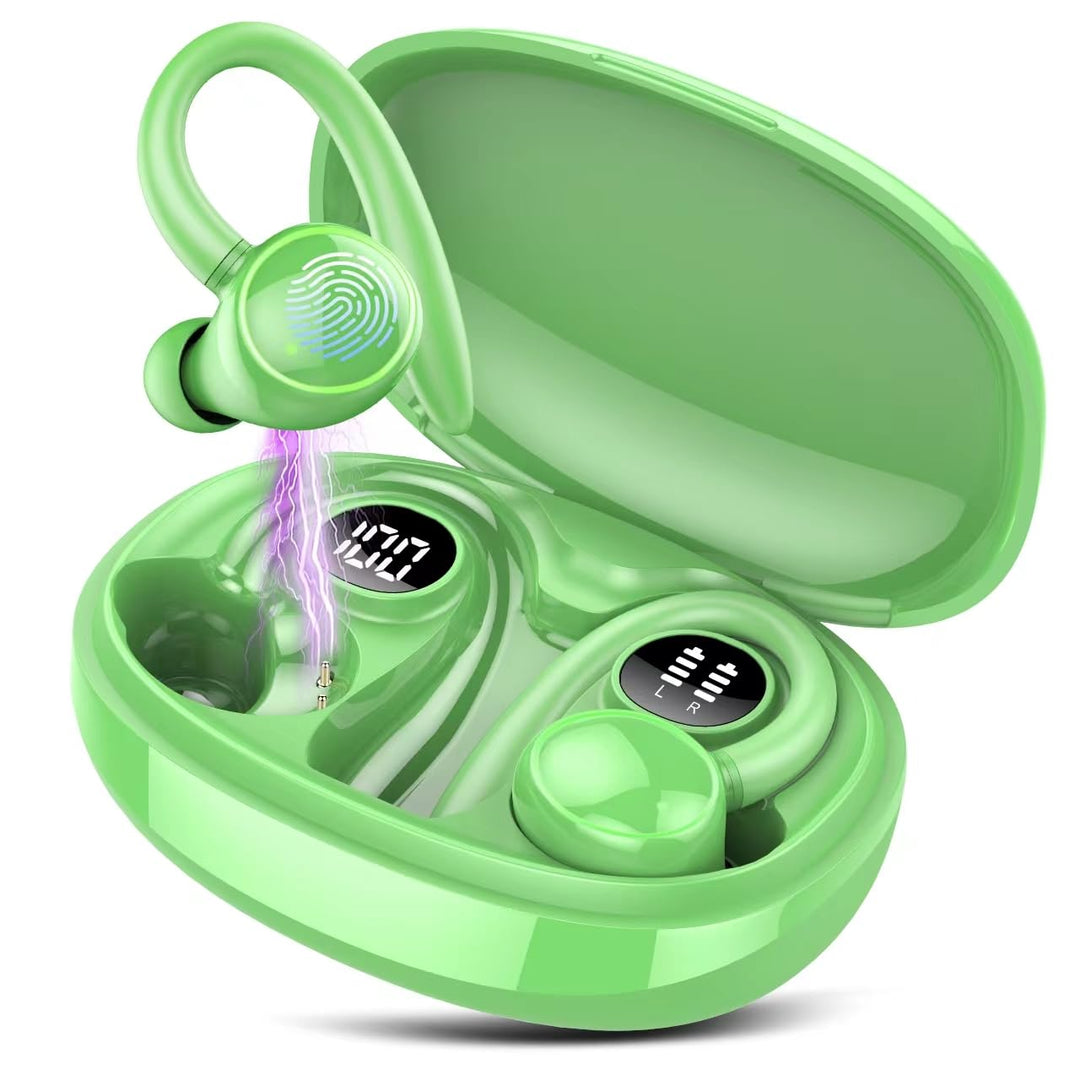 PEFUPEW Bluetooth Kopfhörer Sport, Kopfhörer Kabellos Bluetooth 5.3 mit 4 Mic, In Ear Kopfhörer ENC