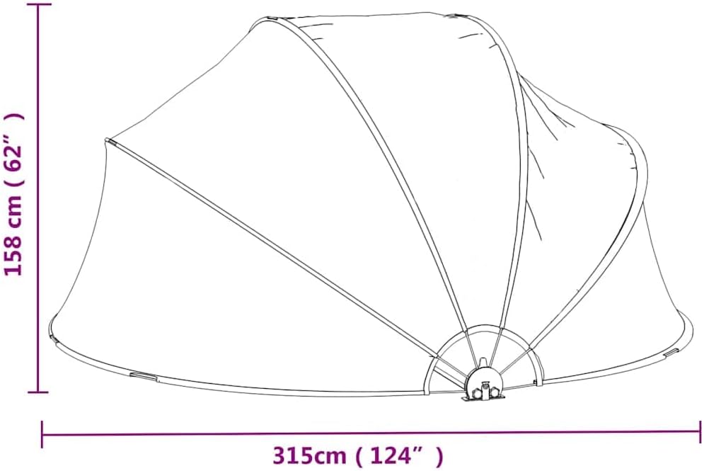 vidaXL Poolüberdachung Poolüberdachungen Pool Überdachung 315 x 158 cm, 315 x 158 cm