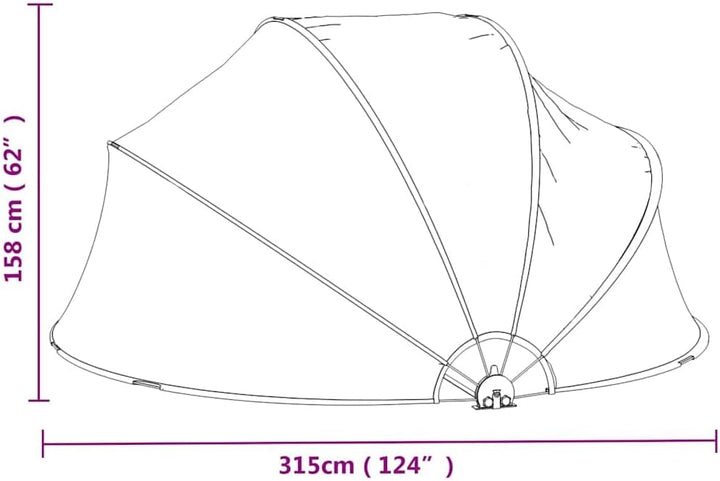 vidaXL Poolüberdachung Poolüberdachungen Pool Überdachung 315 x 158 cm, 315 x 158 cm