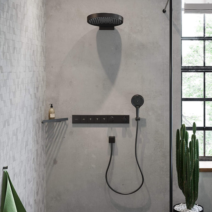 hansgrohe Duschkopf Regendusche Rainfinity (360mm, rund, 1 Strahlart) Brushed Black Chrome