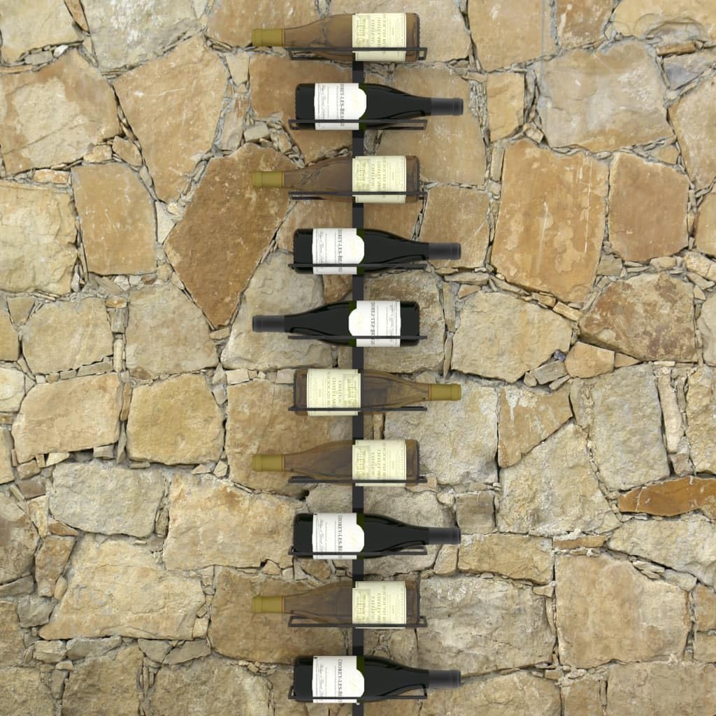vidaXL Wand Weinregal für 10 Flaschen Flaschenregal Flaschenhalter Wandregal Hängeregal Flaschenstän