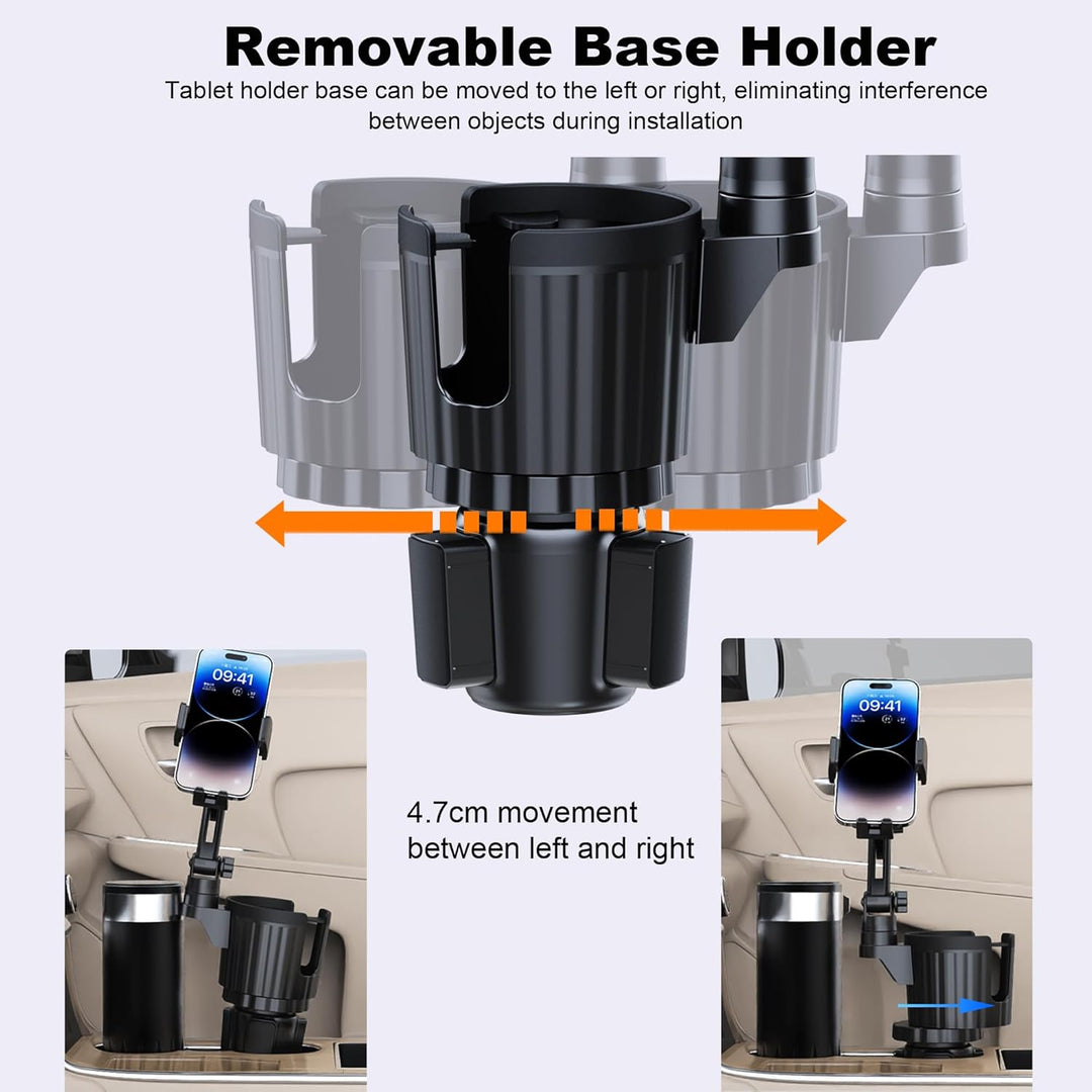 Getränkehalter Handyhalterung, 2-in-1 Universal-Getränkehalter-Expander mit langem Arm, 360° drehbar