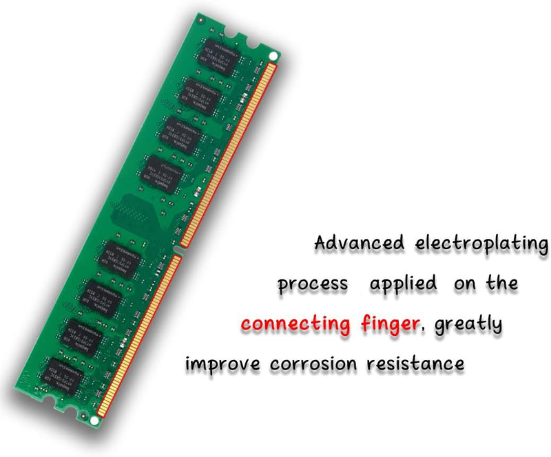 4GB Kit (2X2GB) PC2 6400 RAM, DDR2 800 PC2-6400U 4GB DDR2 2Rx8 CL6 1,8V Desktop Arbeitsspeicher Memo