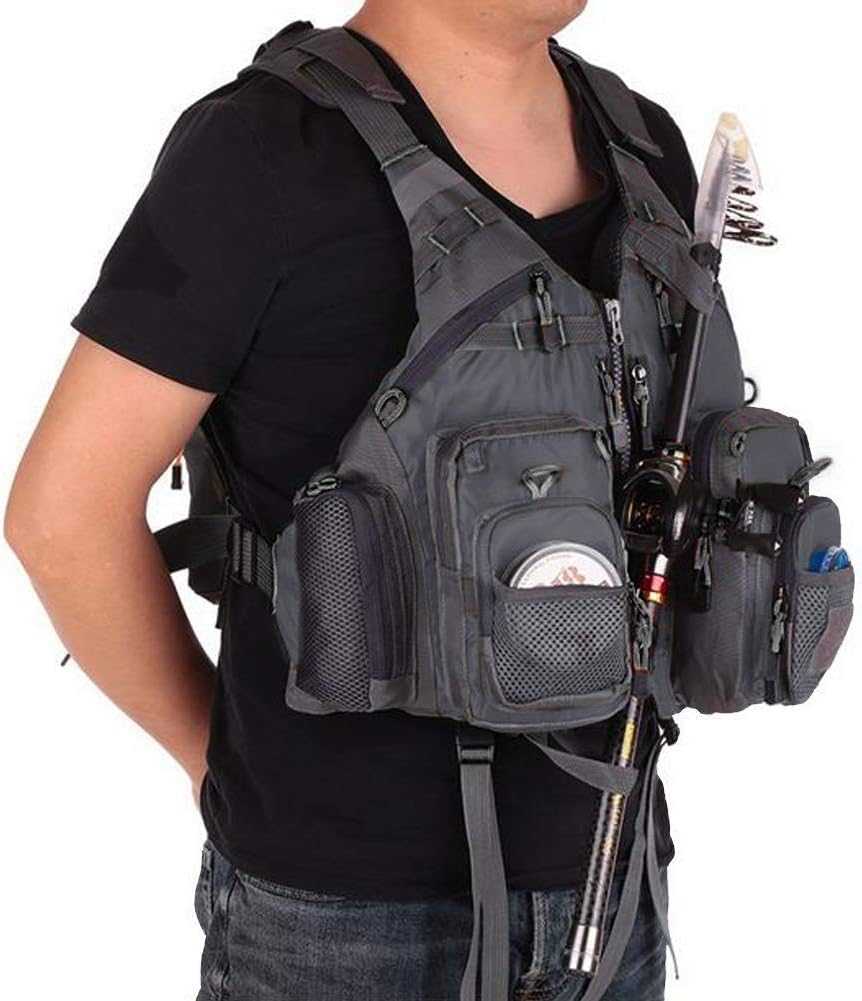 PELLOR Angel Westen, Herren Outdoor Freizeit Atmungsaktiv Weste Freizeitweste mit Vielen Taschen für
