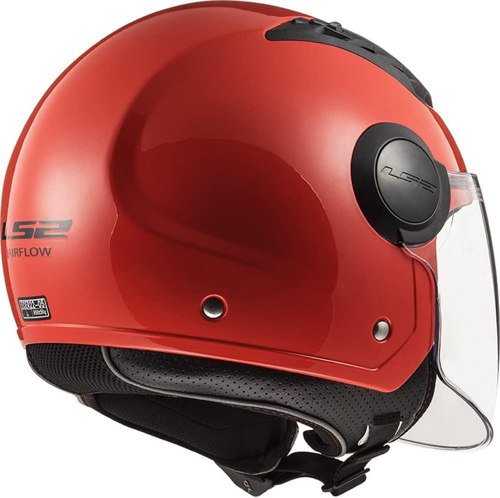 LS2 OF562 Airflow Offener Motorradhelm, Rot XS, XS