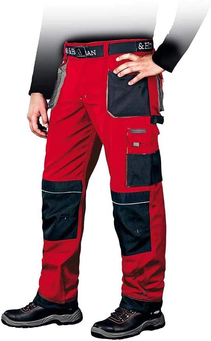 Leber & Hollman Herren Arbeitshose LH-FMN-T B, 65% Polyester 35% Baumwolle 270 g/m2, Bundhose mit Ta