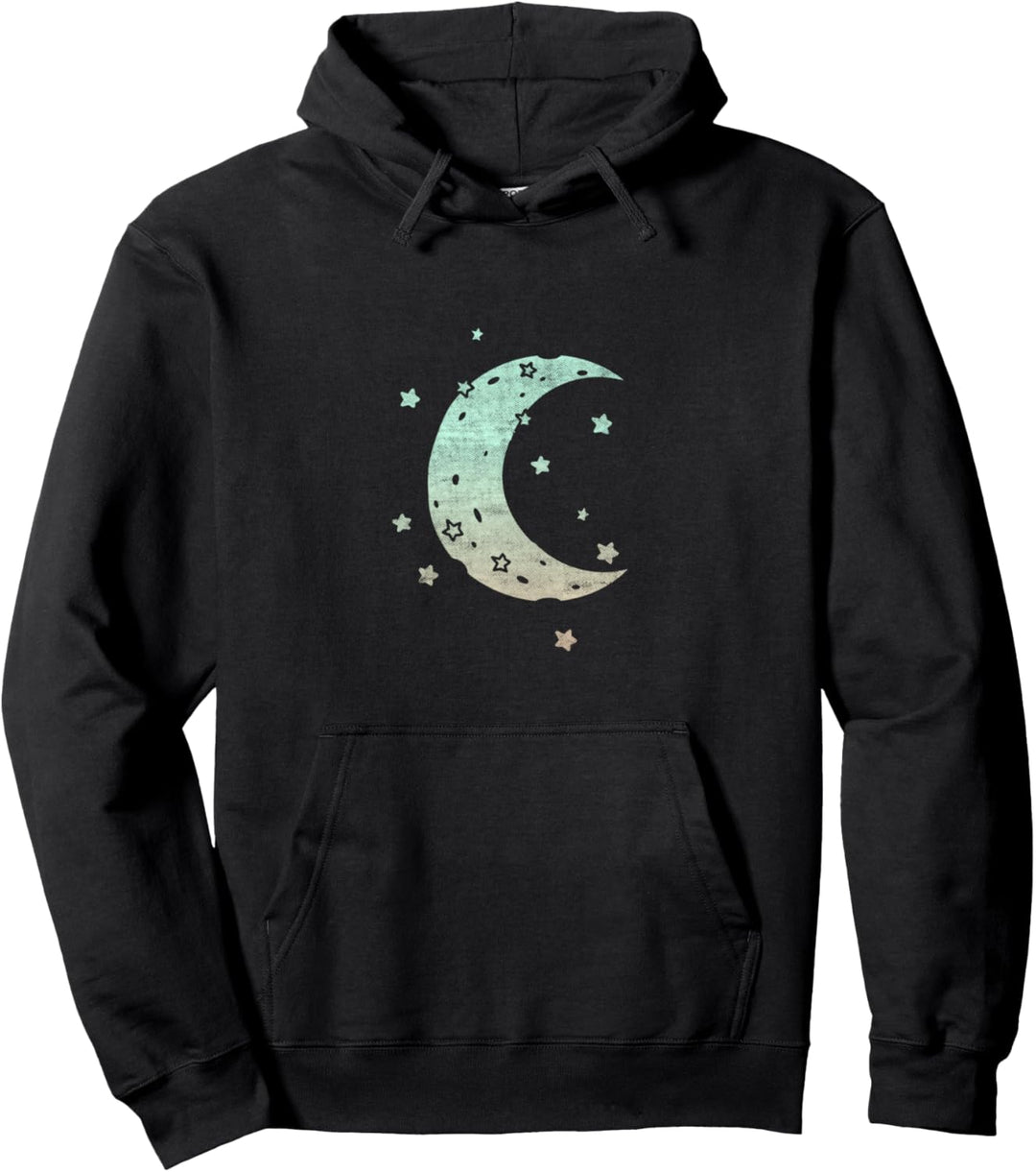 Pastel Moon Kawaii Goth Occult Vaporwave E-Girl Grunge Pullover Hoodie