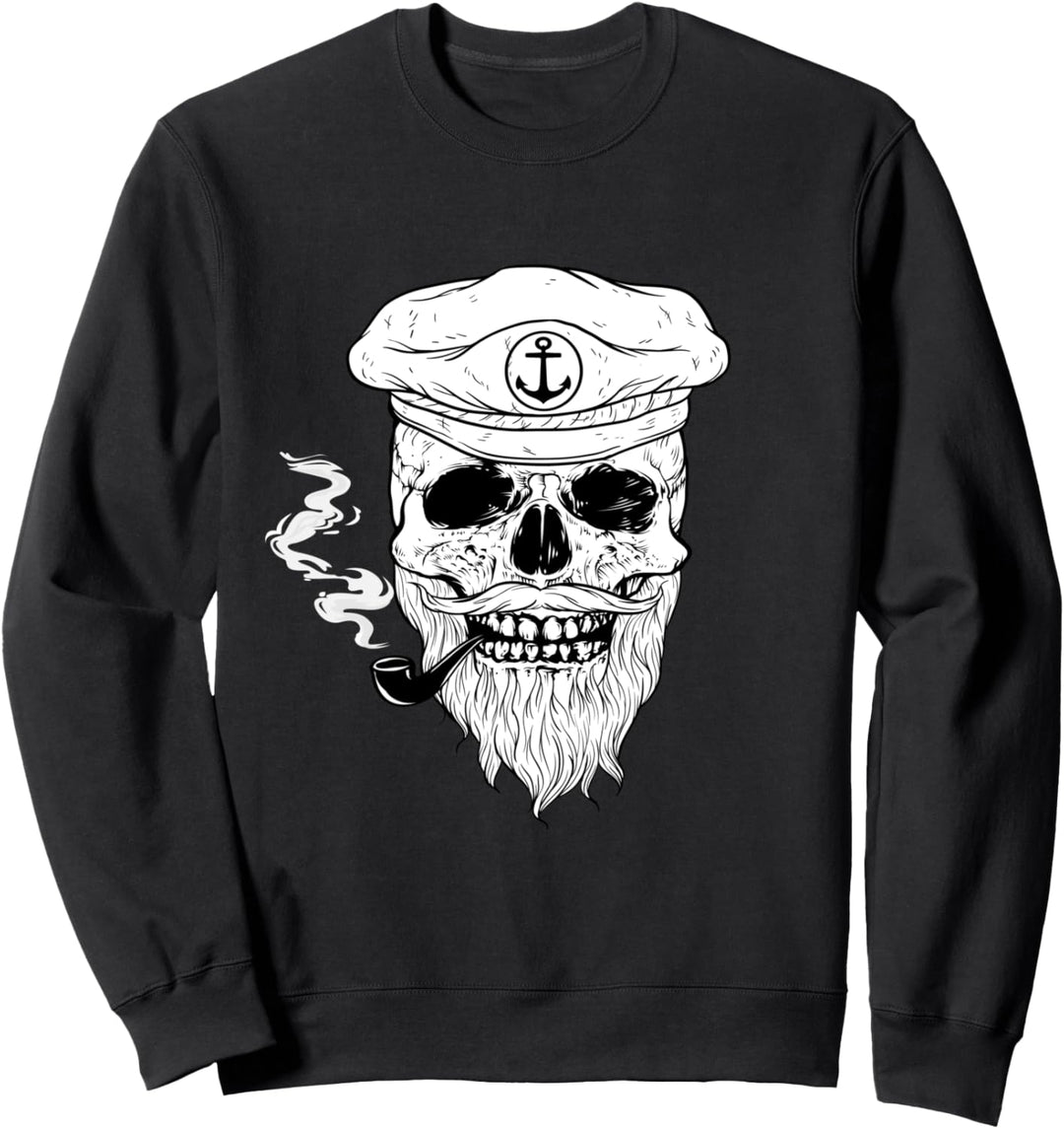 Moin Moin ihr Spacken Totenkopf Kapitän Anker Nordlichter Sweatshirt