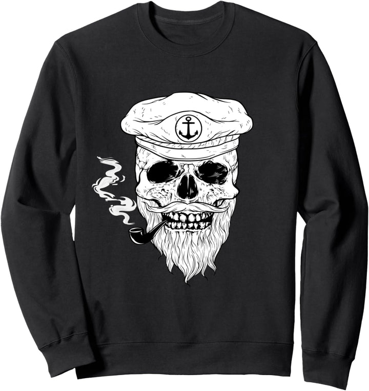 Moin Moin ihr Spacken Totenkopf Kapitän Anker Nordlichter Sweatshirt