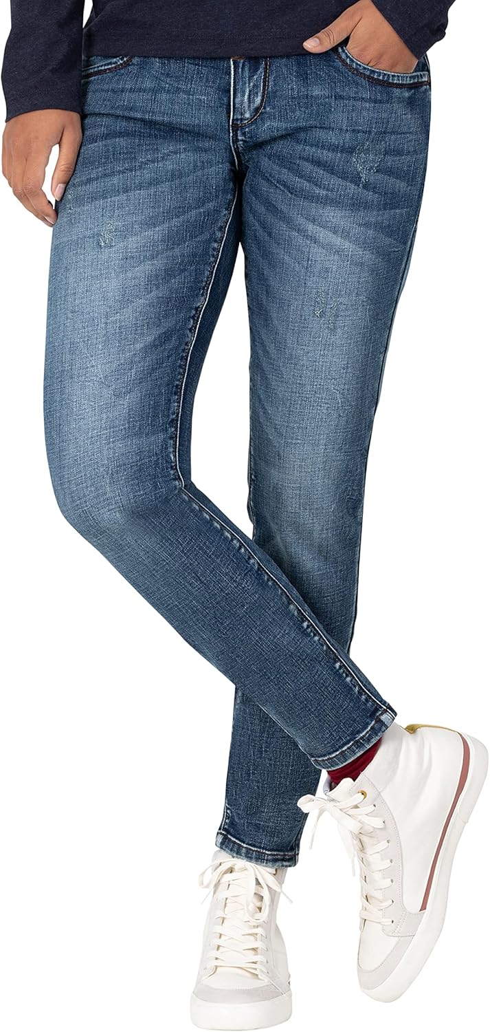 Timezone Damen Slim Enyatz Jeans 25W / 32L Blue Steel Wash, 25W / 32L Blue Steel Wash