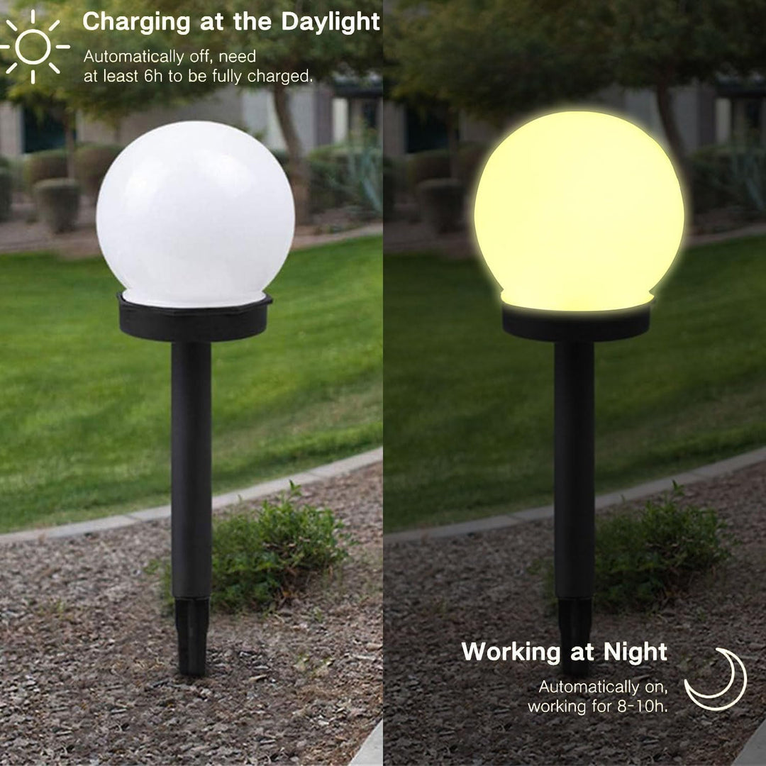Shengruili 6 Stück Solarlampen für Aussen Kugel,Solar Gartenleuchte,Wasserdichte Solarlampen für Gar