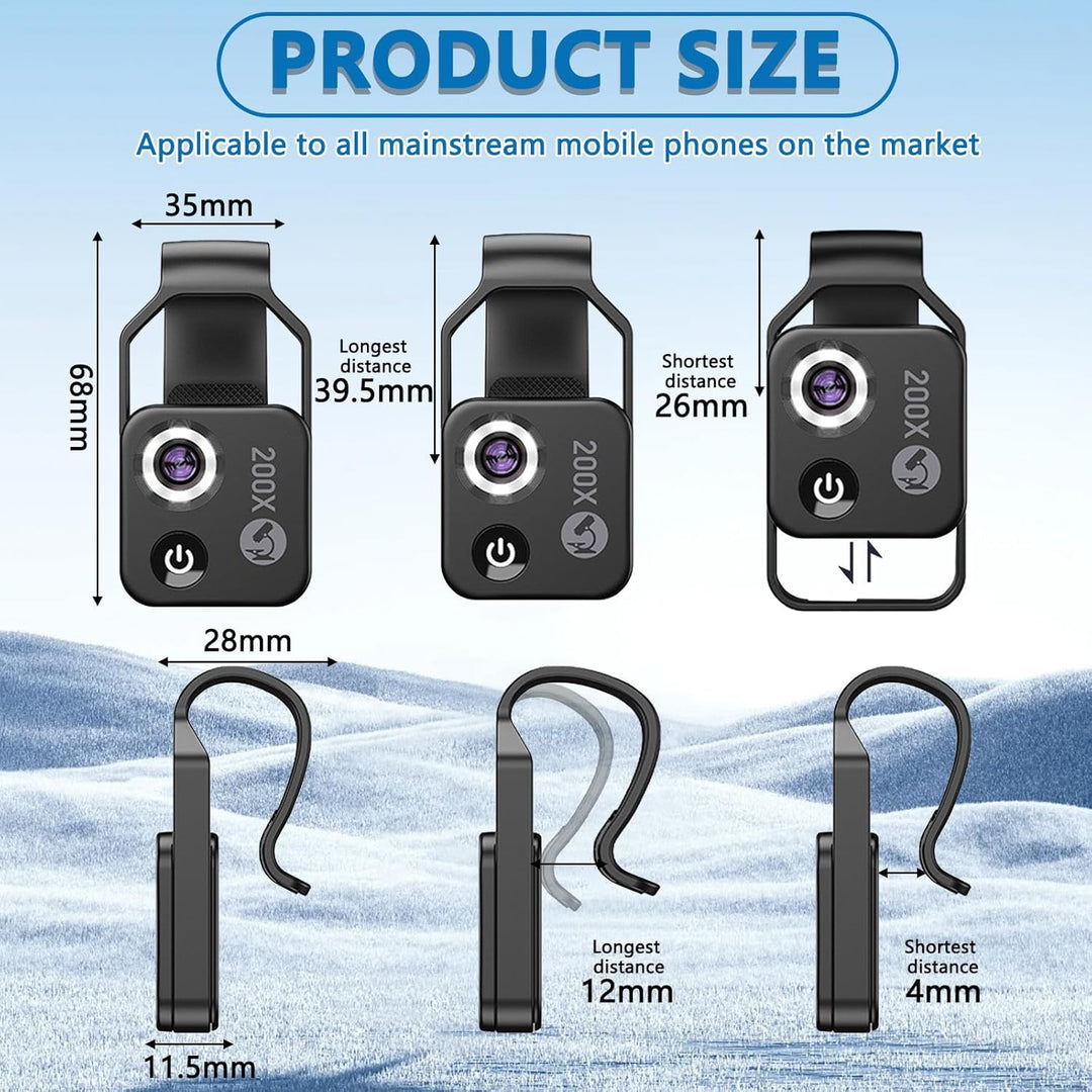Nano Zoom, Nano Zoom für Smartphone, Smartphone Mikroskop, Nanozoom für Phone Nanozoom 200 für Handy