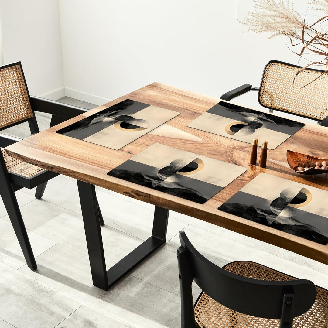 KitchenYeah© Platzsets Abwaschbar 6-Teilig 45x30 cm Tischsets Platzdeckchen rutschfeste Platzset Unt