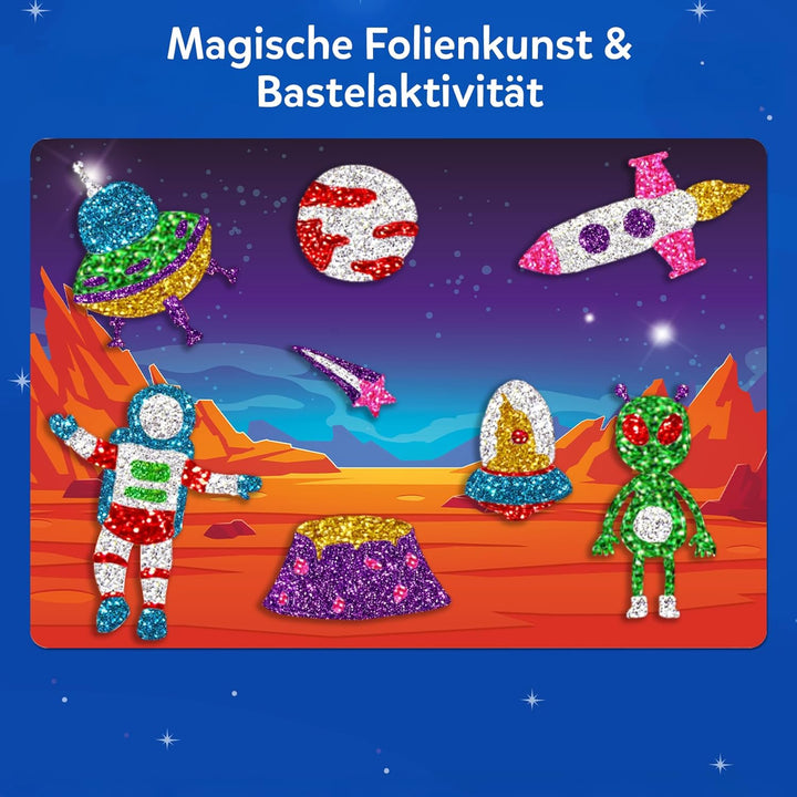 Skillmatics Kunst & Bastelaktivität- Folienspass Auf Im Weltraum, Schmutzfreie Kunst für Kinder, Bas