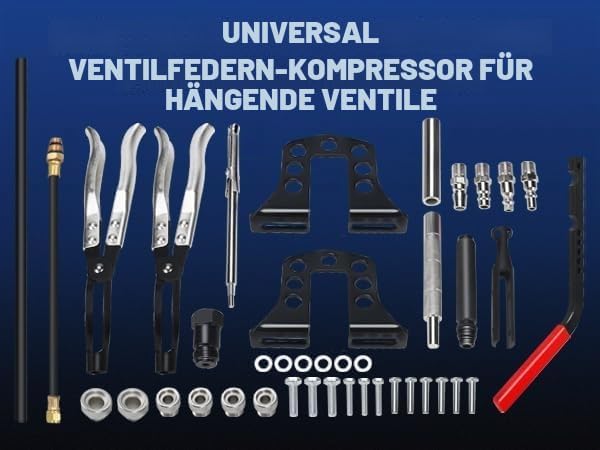 FreeTec Druckluft Ventilfederspanner Ventilschaftdichtung wechseln Montage Werkzeug Motorzylinder OH