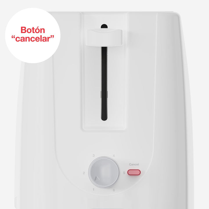 Solac - Mini-Toaster Buon Giorno 750W | 2 Schlitze für Toastbrot | 6-stufiger Bräunungsregler | Selb