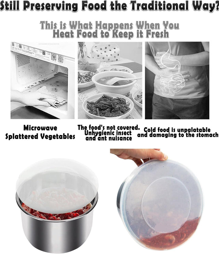6 Quart Silikondeckel für Slow Cooker Schnellkochtop, Silikon-Topfabdeckung Wiederverwendbare Mikrow