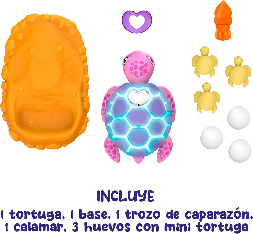 Bizak Speichern Sie die Schildkröte grüne Farbe, interaktives Haustier für Jungen und Mädchen, unbox