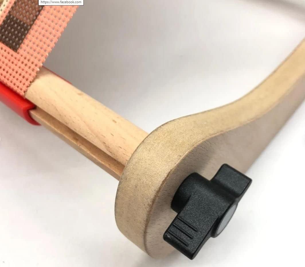 Nurge Verstellbarer Sticktischständer, Kreuzstichrahmen, Stickrahmenhalter, Handpoliertes Naturholz